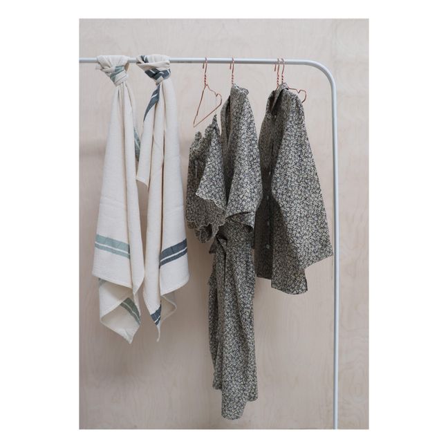 Serviette de bain waffle en coton | Bleu pétrole