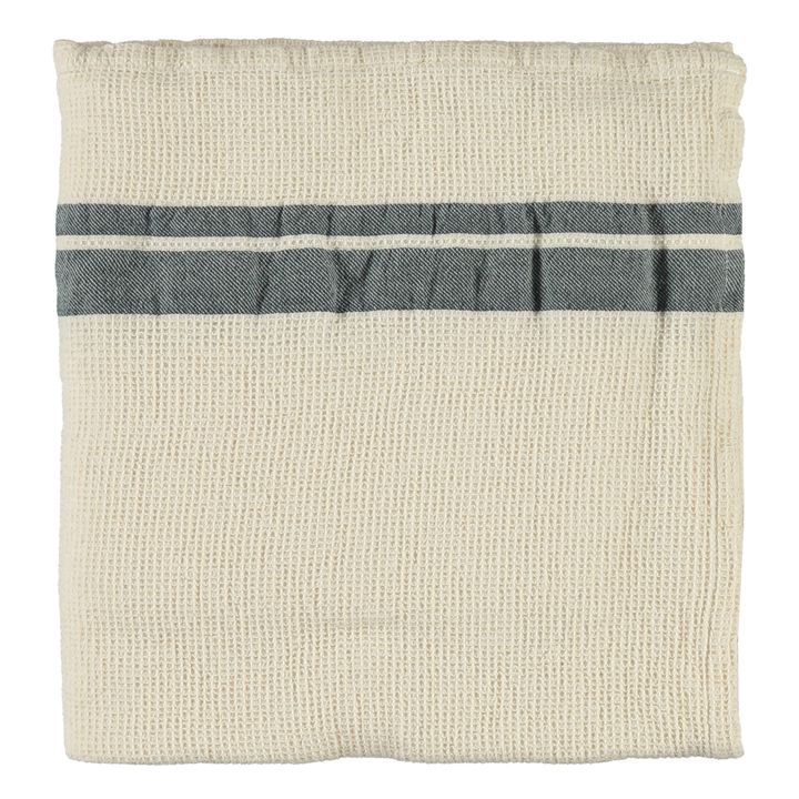 Toalla de algodón con tela gofre | Azul Petróleo- Imagen del producto n°4