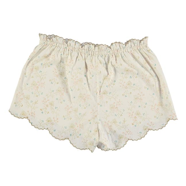Short brodé en coton Minako | Doré
