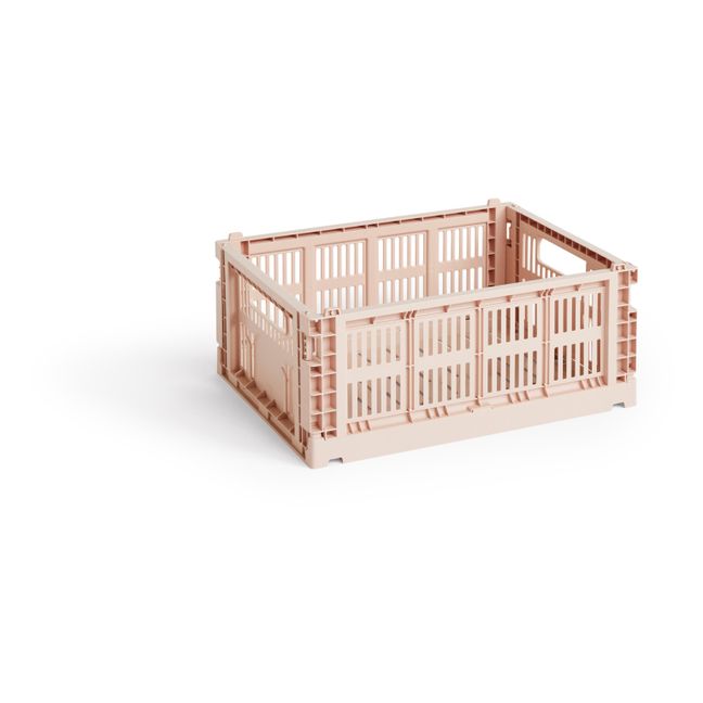 100% Recycled Collapsible Crate | Powder pink