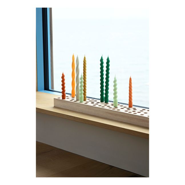 Spiral Candles - Set of 6 | Yellow green