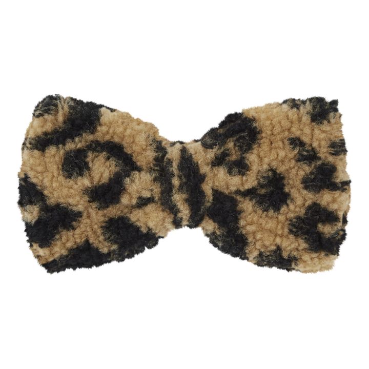 Leopard Print Knot Hairclip | Camel- Immagine del prodotto n°0