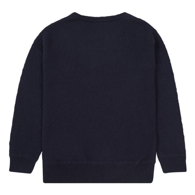 Pullover Uni Wolle | Navy