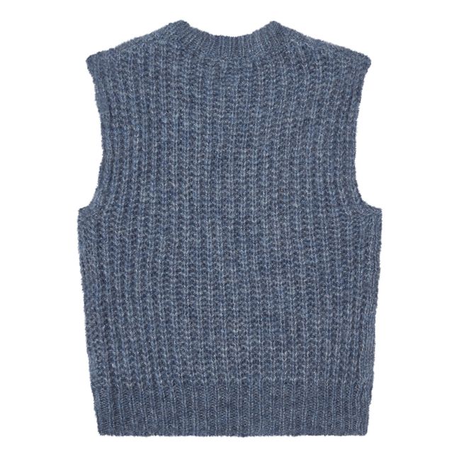 Jersey Marilis de lana de alpaca | Azul Gris