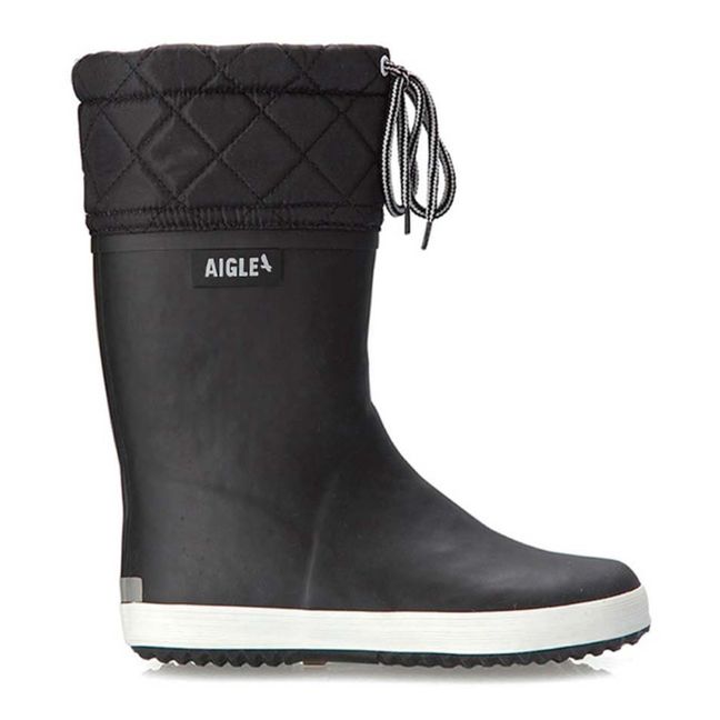 Giboulée Fur-Lined Rain Boots | Negro