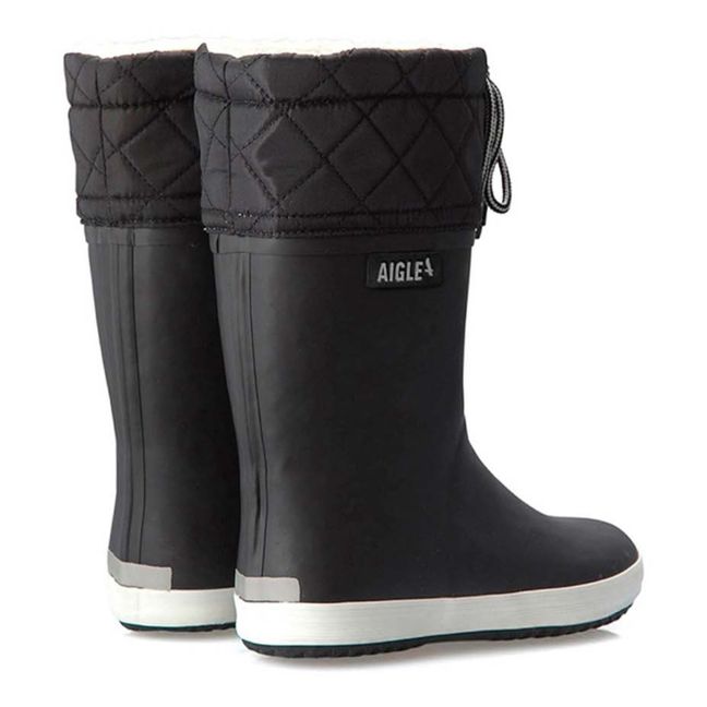 Giboulée Fur-Lined Rain Boots | Negro
