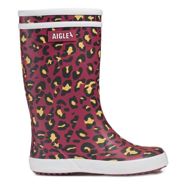 Stivali da pioggia, modello: Lolly Pop, leopardo | Rosso