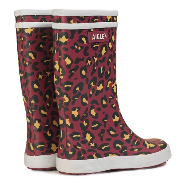 Lolly Pop Leopard Print Rain Boots | Rot