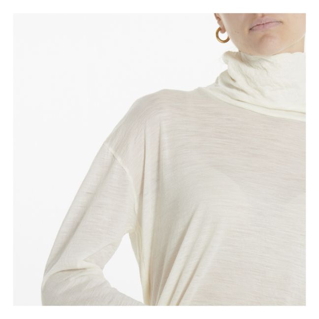 Sous-pull Col Roulé Laine | Ecru