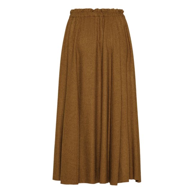 Etamine Woollen Skirt | Bronze