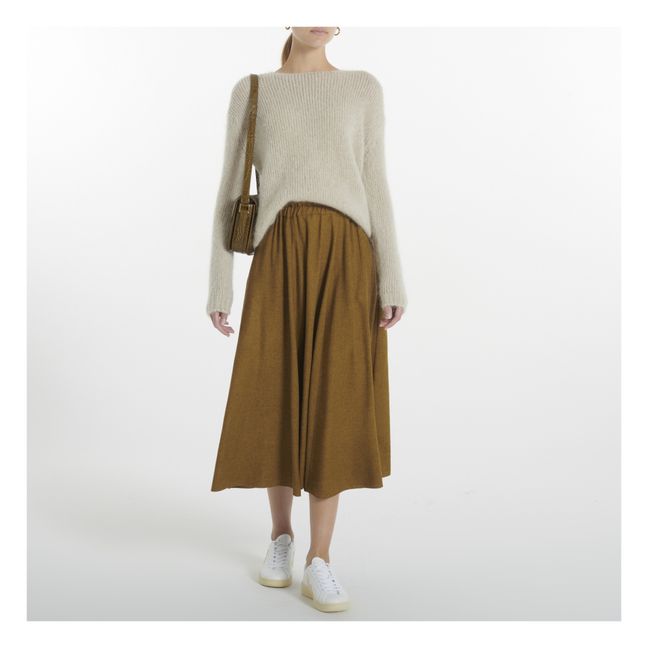 Etamine Woollen Skirt | Bronze