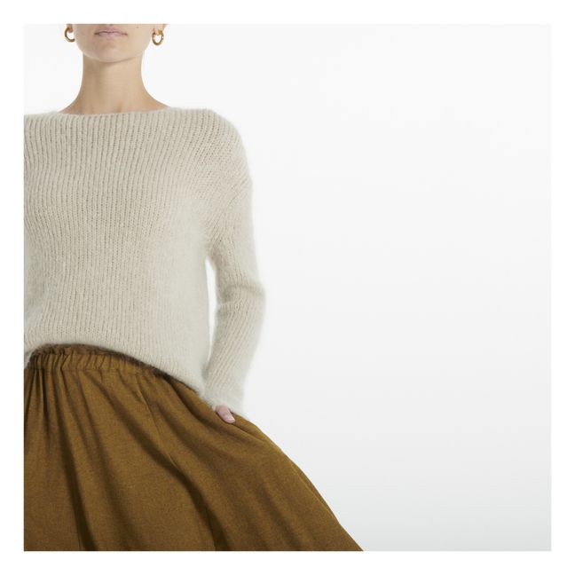 Etamine Woollen Skirt | Bronze