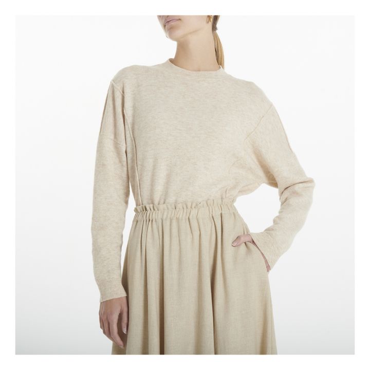 Woollen Stitch Jumper | Beige- Product image n°2