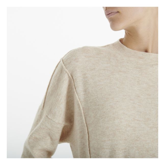Pull Coutures Laine | Beige