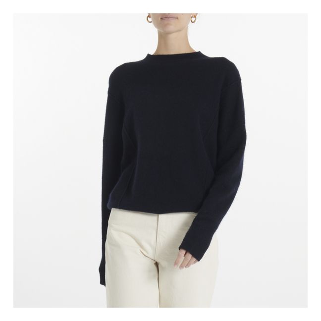 Pull Coutures Laine | Bleu marine