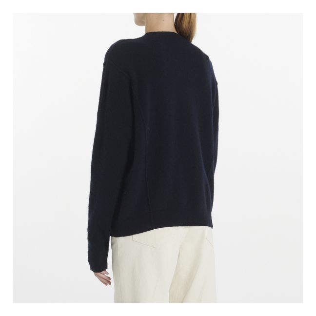 Pull Coutures Laine | Bleu marine