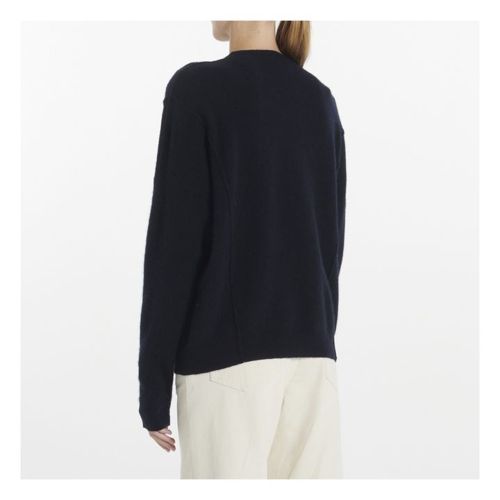 Woollen Stitch Jumper | Blu marino- Immagine del prodotto n°3