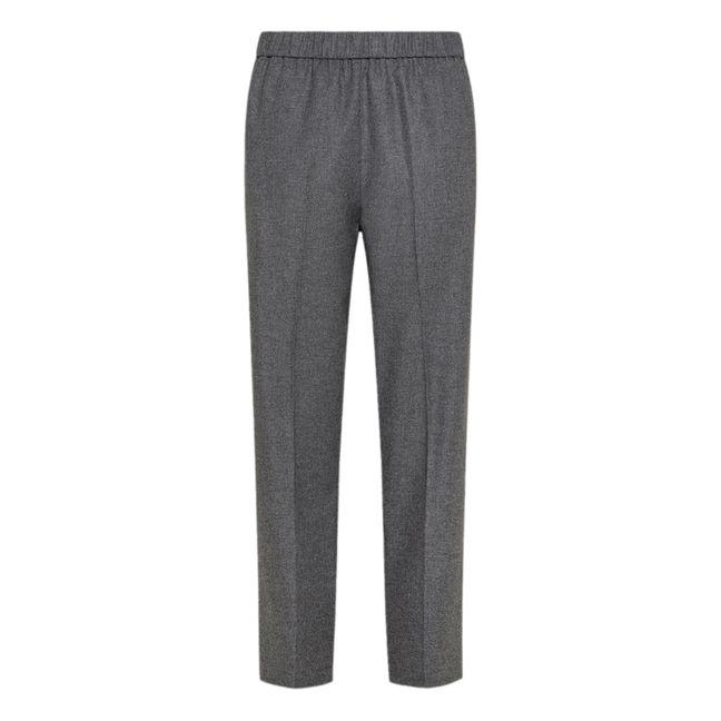 Wool Blend Elasticated Trousers | Grau