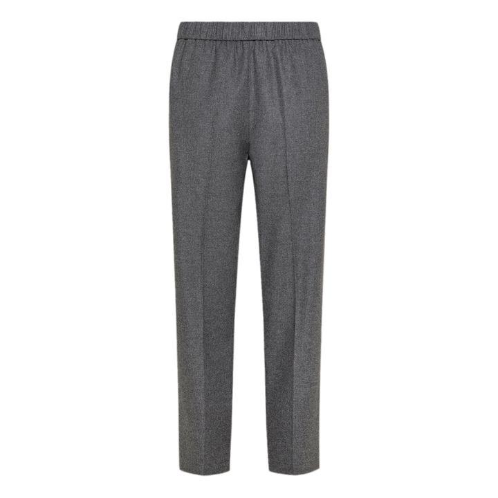 Wool Blend Elasticated Trousers | Gris- Imagen del producto n°0