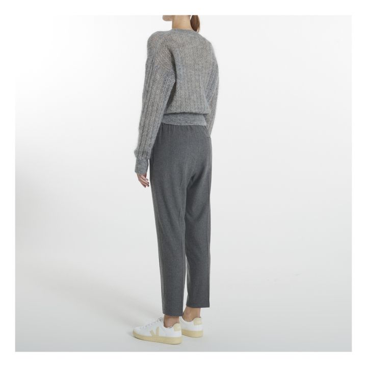 Wool Blend Elasticated Trousers | Gris- Imagen del producto n°3