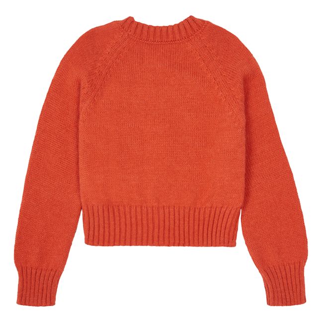 Jersey corto de lana de alpaca Dora | Rojo