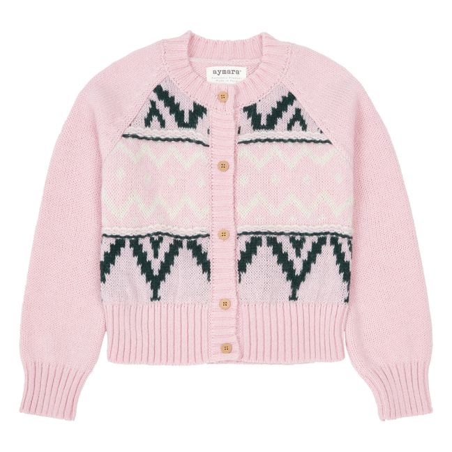Lola Alpaca Wool Short Cardigan | Pink