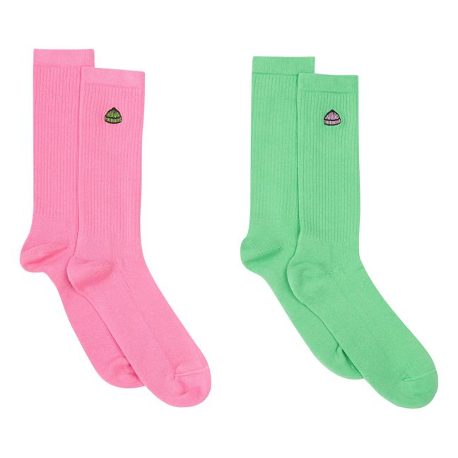 Socks - Set of 2 | Candy pink