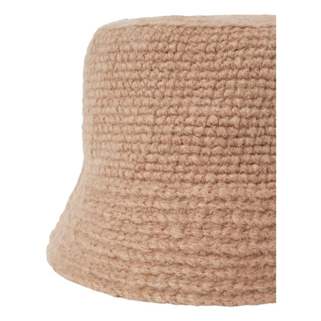 Crochet Wool and Cashmere Bucket Hat | Camel