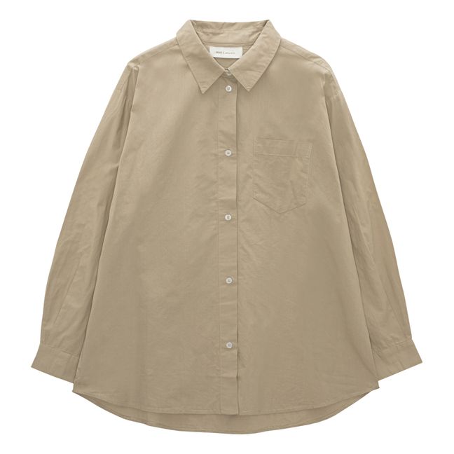 Chemise Edgar Popeline de Coton Bio | Beige