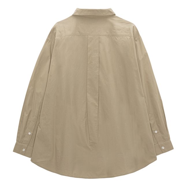 Chemise Edgar Popeline de Coton Bio | Beige