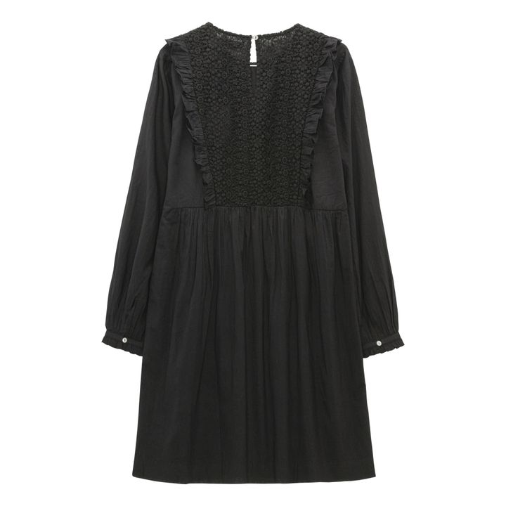 Phoebe Organic Cotton Dress | Negro- Imagen del producto n°4