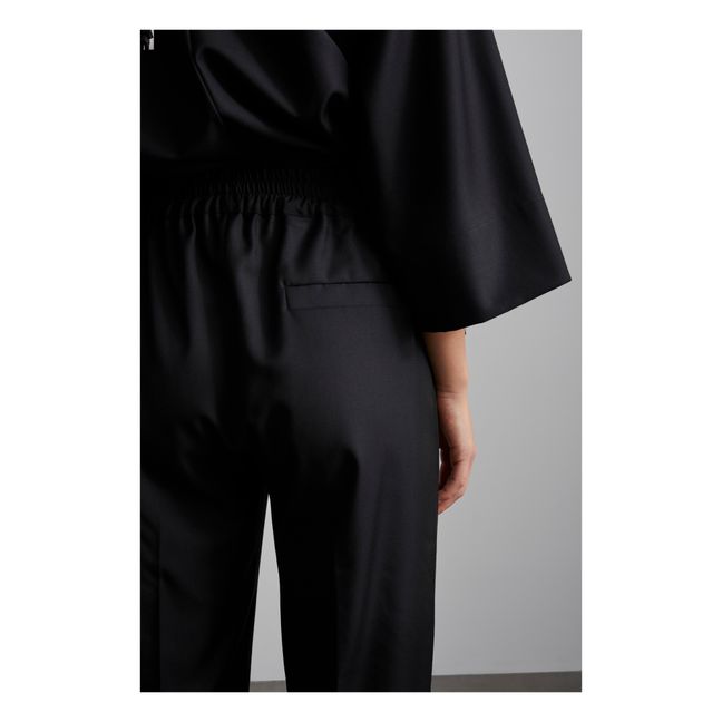 Anna Organic Cotton Trousers | Nero