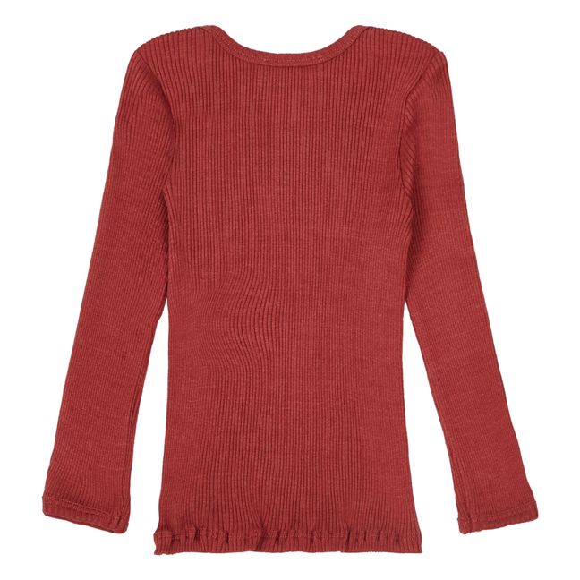 T-Shirt Belfast aus Baumwolle und Seide | Rot
