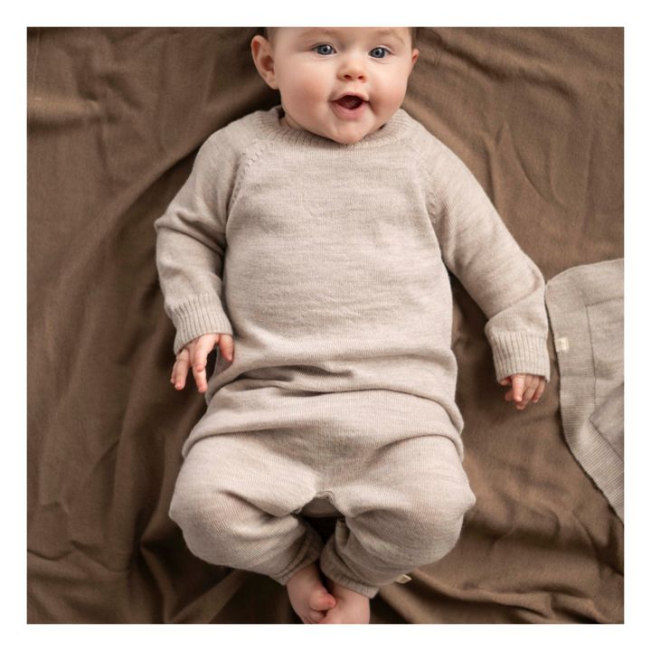 Daydream Merino Wool Jumpsuit | Light grey- Product image n°1