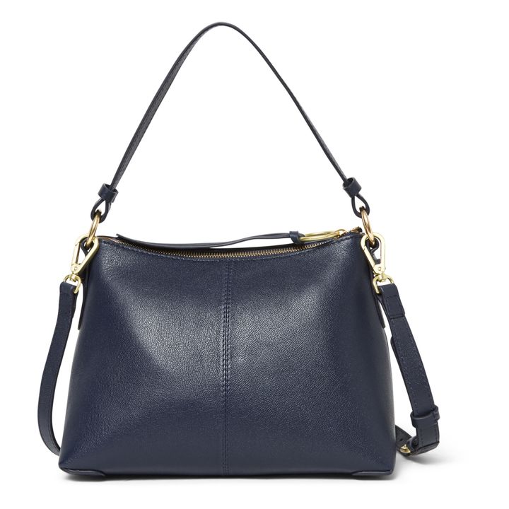 Joan Leather Eyelet Detail Bag | Graphite Blue- Imagen del producto n°2