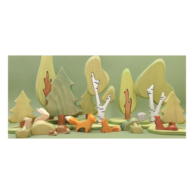Standing Fox Wooden Figurine