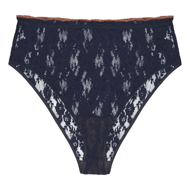 Rina High-Waisted Lace Briefs - Women’s Collection  | Gris Antracita