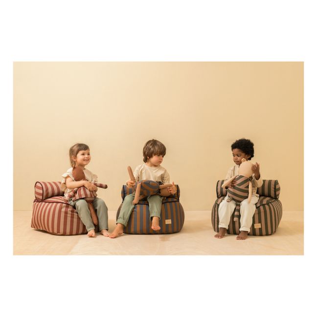Sessel-Sitzkissen Majestic aus Bio-Baumwolle | Terracotta