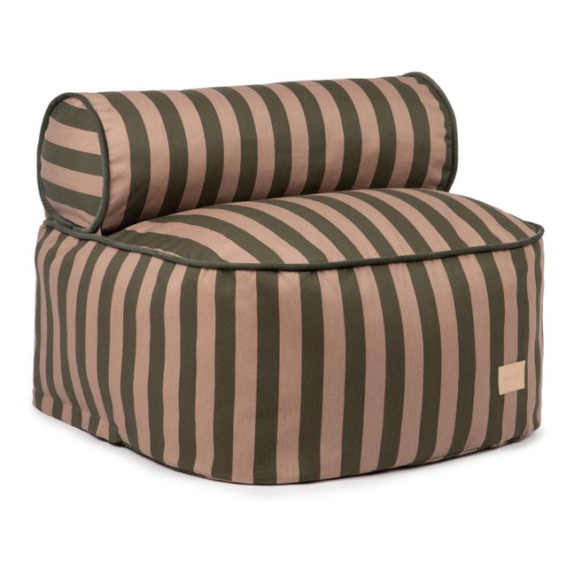 Majestic Organic Cotton Pouffe Lounge Chair | Green