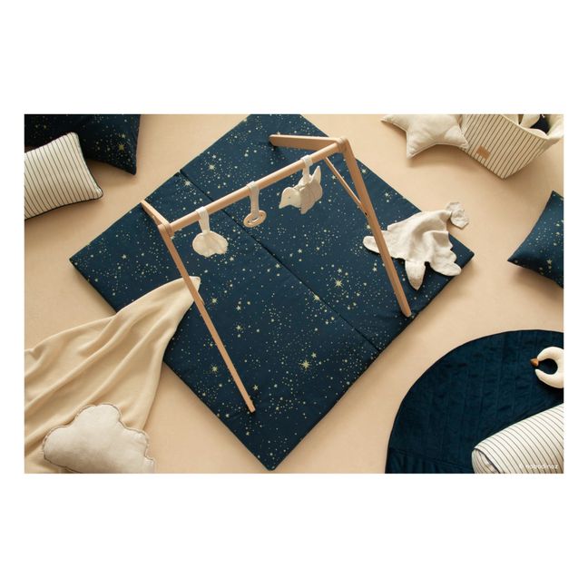Matelas de sol pliable Bebop en coton bio | Bleu marine
