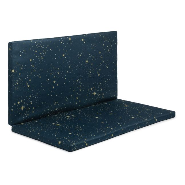 Matelas de sol pliable Bebop en coton bio | Bleu marine