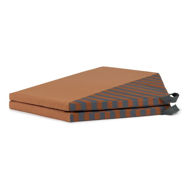 Tappetino, pieghevole, modello: Majestic, in cotone bio | Blu