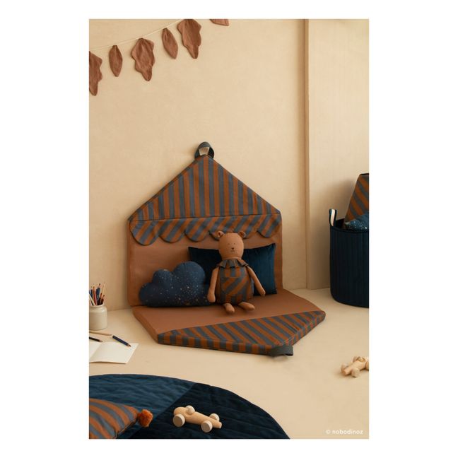 Tappetino, pieghevole, modello: Majestic, in cotone bio | Blu