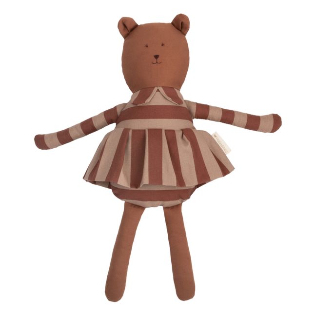 Majestic Organic Cotton Bear Soft Toy | Terracotta