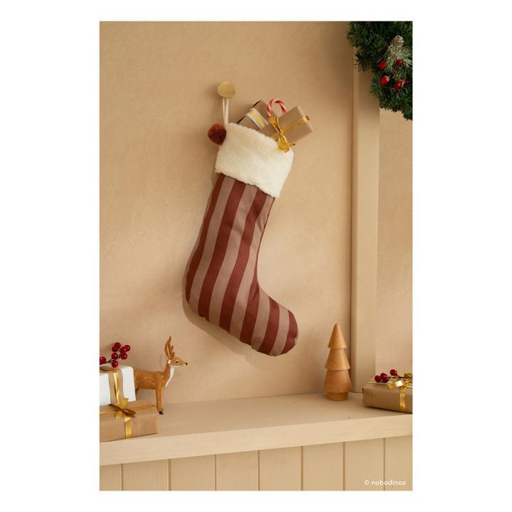 Majestic Weihnachtssocke aus Bio-Baumwolle | Terracotta- Produktbild Nr. 1