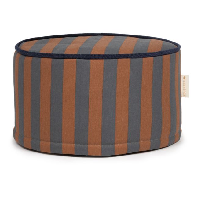 Pouf-sgabello, modello: Majestic, in cotone bio | Blu