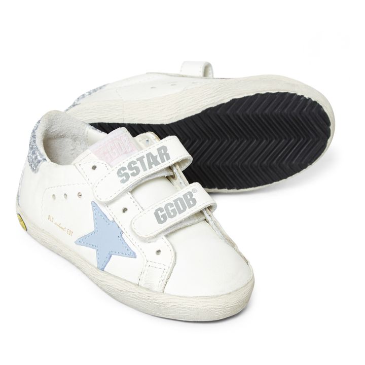 Scarpe da ginnastica, con strap, modello: Old School, con glitter | Blu- Immagine del prodotto n°1