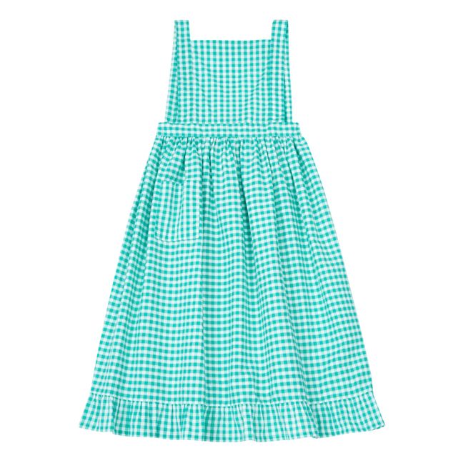 Robe Tablier Carreaux Valeriane | Bleu