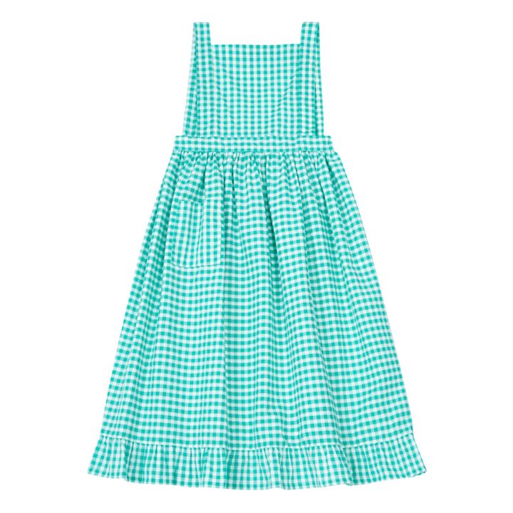 Yoli & Otis - Valeriane Checked Apron Dress - Blue | Smallable