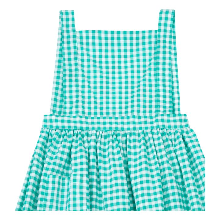 Valeriane Checked Apron Dress | Blu- Immagine del prodotto n°2